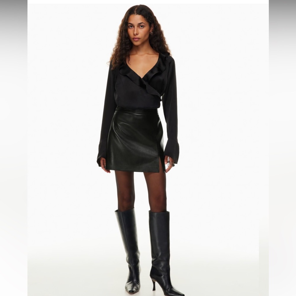 Wilfred Faux Leather Mini Skirt